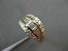 ESTATE LARGE 1.50CT EMERALD CUT DIAMOND 14KT YELLOW GOLD BAND RING VVS #21572