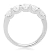 ESTATE LARGE 1.5CT DIAMOND 14K WHITE GOLD CLASSIC 5 STONE ROUND ANNIVERSARY RING