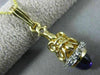 ESTATE LARGE 1.5CT DIAMOND & AAA AMETHYST 14K YELLOW GOLD BUTTERFLY LOVE PENDANT
