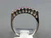 .54CT DIAMOND AAA BLUE & PINK SAPPHIRE 14KT WHITE GOLD MULTI ROW CURVED FUN RING