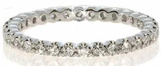 .48CT DIAMOND 18KT WHITE GOLD 3D ROUND LUCIDA ETERNITY WEDDING ANNIVERSARY RING