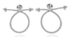 1.57CT DIAMOND 18K WHITE GOLD CIRCULAR CRISS CROSS SIDEWAY HOOP HANGING EARRINGS