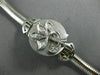 ANTIQUE .15CT OLD MINE DIAMOND 14KT WHITE GOLD 3D FLOWER WATCH BRACELET #2059