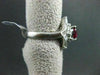ANTIQUE LARGE 2.2CT DIAMOND & AAA RUBY PLATINUM FILIGREE BALLERINA COCKTAIL RING