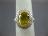 ESTATE 2.37CT DIAMOND & AAA YELLOW SAPPHIRE 14KT WHITE GOLD HALO ENGAGEMENT RING