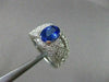 ESTATE WIDE 2.95CT DIAMOND & AAA TANZANITE 14KT WHITE GOLD FILIGREE RING #1505