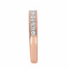 .65CT DIAMOND 18KT ROSE GOLD PRINCESS CHANEL FILIGREE WEDDING ANNIVERSARY RING
