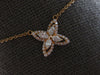 .35CT DIAMOND 18KT ROSE GOLD 3D ROUND & MARQUISE FLOWER BUTTERFLY LOVE NECKLACE