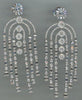EXTRA LARGE 6.98CT DIAMOND 18KT WHITE GOLD 3D CHANDELEIR FLORAL HANGING EARRINGS
