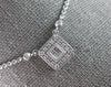 .35CT DIAMOND 14KT WHITE GOLD ROUND & PRINCESS SQUARE BY THE YARD LOVE NECKLACE
