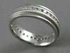 ESTATE WIDE 1.11CTW DIAMOND 14K WHITE GOLD MENS WEDDING RING 7MM SIZE 10.0 16847
