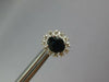 1.74CT DIAMOND & AAA SAPPHIRE 14K WHITE GOLD OVAL & ROUND FLOWER STUD EARRINGS