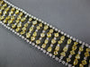 LARGE 25.55CT WHITE & CANARY DIAMOND 18KT 2 TONE GOLD MULTI ROW TENNIS BRACELET