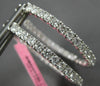 LARGE 3.39CT DIAMOND 18KT WHITE GOLD CLASSIC INSIDE OUT ROUND HANGING EARRINGS