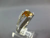 LARGE 4.38CT DIAMOND & AAA CITRINE 14KT WHITE GOLD OVAL FRIENDSHIP PROMISE RING