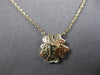 ESTATE SMALL .18CT DIAMOND 14KT YELLOW GOLD 3D FLOWER FUN NECKLACE