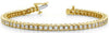 ESTATE 5.0CT DIAMOND 14K YELLOW GOLD 3D CLASSIC SEMI BEZEL ROUND TENNIS BRACELET