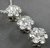 1.15CT DIAMOND 14KT WHITE GOLD ROUND FLOWER INTERCHANGEABLE FUN FLOATING PENDANT