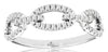 .24CT DIAMOND 14KT WHITE GOLD ROUND CLASSIC OPEN OVAL LOVE KNOT FRIENDSHIP RING