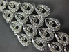 EXTRA LARGE 2.49CT DIAMOND 14KT WHITE GOLD 3D MULTI TEAR DROP CHANDELIER PENDANT