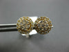 ESTATE .50CT DIAMOND 14K YELLOW GOLD 3D CLASSIC ROUND CLUSTER HALO STUD EARRINGS