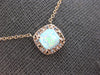 .69CT DIAMOND & AAA OPAL 14KT ROSE GOLD CUSHION & ROUND SQUARE HALO FUN NECKLACE