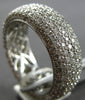 LARGE & WIDE 2.59CT DIAMOND 18KT WHITE GOLD 3D ROUND MULTI ROW ANNIVERSARY RING