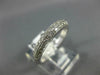 ESTATE .35CT DIAMOND 14K WHITE GOLD 2 ROW FILIGREE WEDDING ANNIVERSARY RING 1209