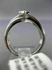 ESTATE .48CT WHITE & BLUE DIAMOND 14KT WHITE GOLD 3D SOLITAIRE STAR X LOVE RING