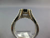 ESTATE 1.21CT DIAMOND & AAA SAPPHIRE 14K WHITE GOLD OVAL & ROUND ENGAGEMENT RING