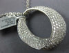 4.25CT DIAMOND 18K WHITE GOLD 3D MULTI ROW INSIDE OUT LOVE KNOT CIRCULAR PENDANT