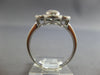 ESTATE WIDE .30CT DIAMOND 14KT WHITE GOLD 3D CLASSIC FLOWER FUN LOVE RING