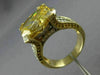 ESTATE EXTRA LARGE 8.52CT DIAMOND & AAA YELLOW TOPAZ 14KT TWO TONE GOLD FUN RING