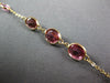ESTATE 5.24CT AAA LIGHT PINK RUBY 14KT YELLOW GOLD OVAL BY THE YARD FUN BRACELET