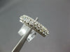 ESTATE .88CT DIAMOND 14KT WHITE GOLD ROUND 3 ROW SEMI ETERNITY ANNIVERSARY RING