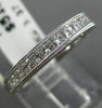 ESTATE 1.15CT ROUND & PRINCESS DIAMOND 18K WHITE GOLD SEMI ETERNITY WEDDING RING