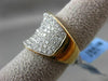 ESTATE MASSIVE 2.74CT DIAMOND 18KT YELLOW GOLD MULTI ROW 3D HEART FUN RING