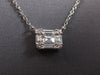 .51CT DIAMOND 18KT WHITE GOLD 3D ROUND & BAGUETTE SQUARE INVISIBLE LOVE NECKLACE