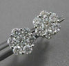 ESTATE 1.52CTW DIAMOND CLUSTER 14KT WHITE GOLD EARRINGS 9MM #2467