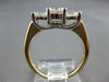 LARGE 1.35CT DIAMOND 14KT YELLOW GOLD & PLATINUM 3 STONE ENAGEMENT RING #28028