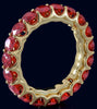 3.60CT AAA RUBY 14KT YELLOW GOLD 3D CLASSIC SHARED PRONG ETERNITY FUN LOVE RING