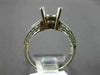 ESTATE .77CT DIAMOND 14KT WHITE GOLD 3D ROUND SEMI MOUNT ENGAGEMENT RING #9885