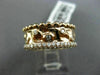 ESTATE 1.05CT DIAMOND 18KT ROSE GOLD PAVE ETOILE HAMMERED MILGRAIN ETERNITY RING