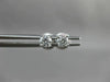 ESTATE .50CT ROUND DIAMOND 14K WHITE GOLD 4 PRONG SCREW BACK EARRINGS 4mm #19450