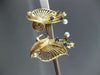 ANTIQUE AAA PEARL & SAPPHIRE 14K YELLOW GOLD HANDCRAFTED CLIP ON EARRINGS #22573