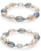 ESTATE LARGE AAA SOUTH SEA & TAHITIAN PEARL 18KT WHITE GOLD BY YHE YARD BRACELET