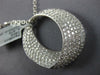 4.25CT DIAMOND 18K WHITE GOLD 3D MULTI ROW INSIDE OUT LOVE KNOT CIRCULAR PENDANT