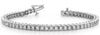 ESTATE 3.0CT DIAMOND 14KT WHITE GOLD 3D CLASSIC ROUND SEMI BEZEL TENNIS BRACELET
