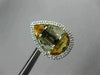 ESTATE .22CT DIAMOND & MULTI GEM 14KT WHITE GOLD 3D PEAR SHAPE CLIP ON EARRINGS