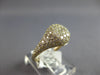 ESTATE .98CT DIAMOND 14KT YELLOW GOLD 3D MULTI ROW PAVE OVAL FUN RING